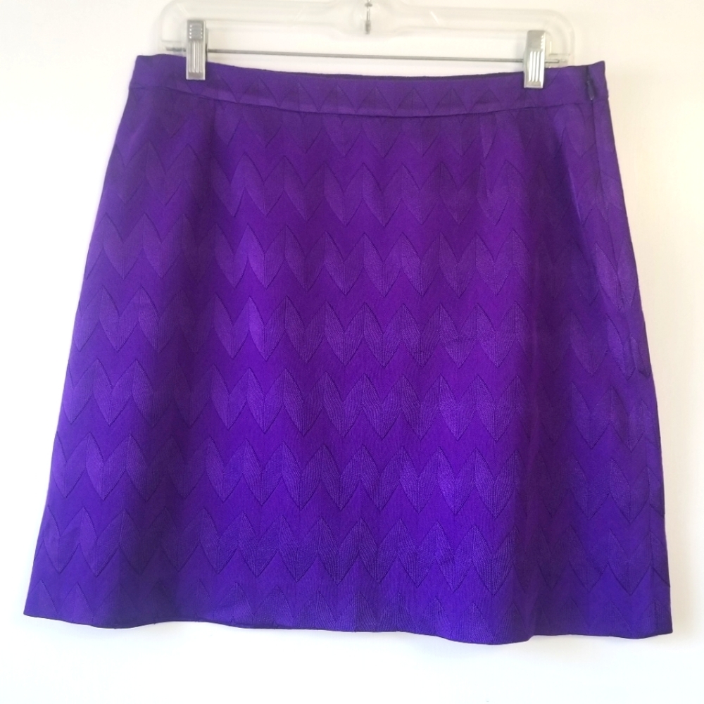 Missoni Italy Women's Purple Chevron Wool Skirt Size 44/ US 8
